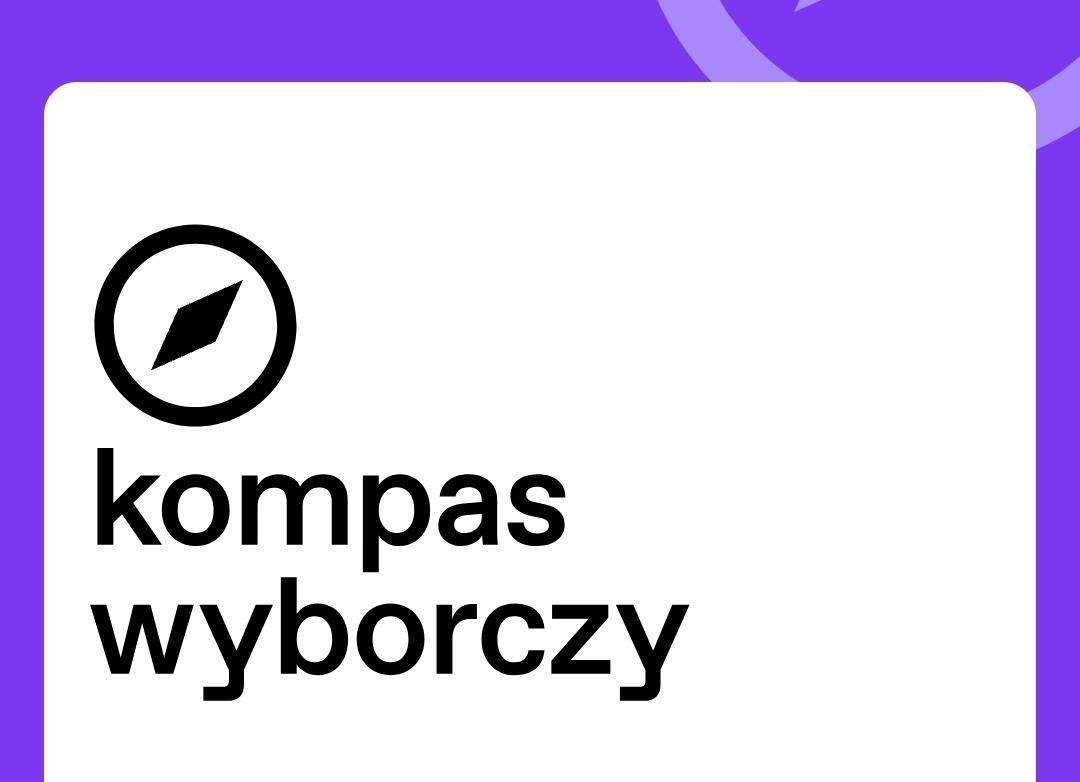 Napis kompas wyborczy, ze strony oko.press